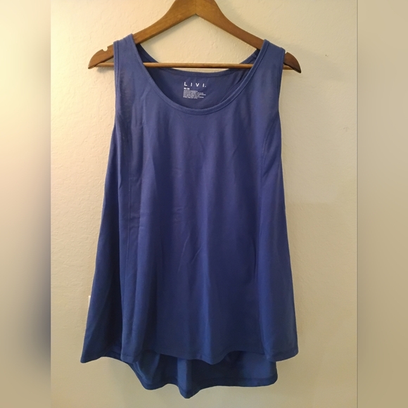 Livi Racerback Tank Top Womens Size 18/20 Blue Flare Hem - Picture 8 of 8